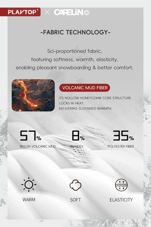 Volcanic Clay-Tech Heat-Trap Core Unisex Snowboarding & Ski Baselayer